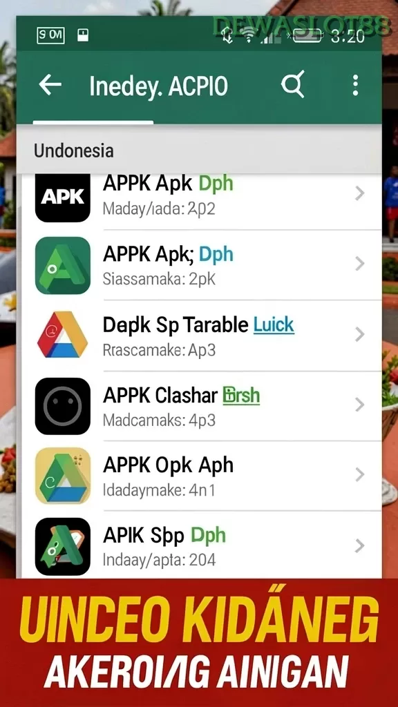 Cuplikan layar RPOK — menu navigasi